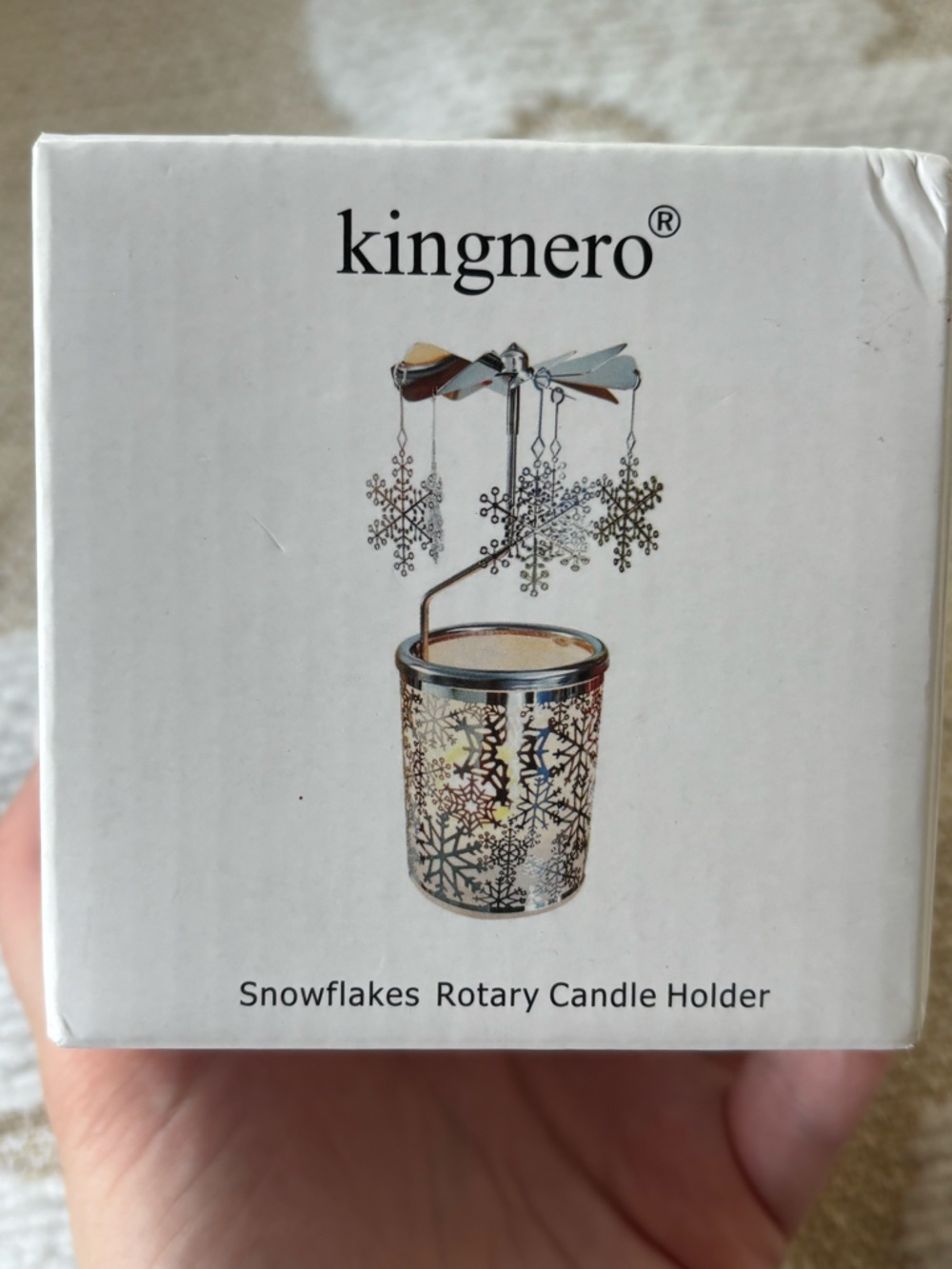 ✨HOST PICK✨- Kingnero Silver Snowflake Rotary Candle Holder - Picture 2 of 6